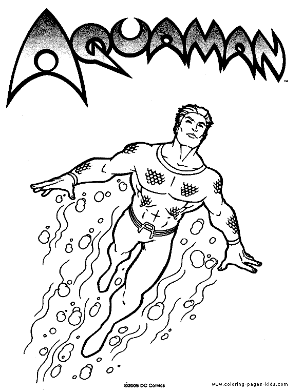 Aquaman Coloring Pages For Kids