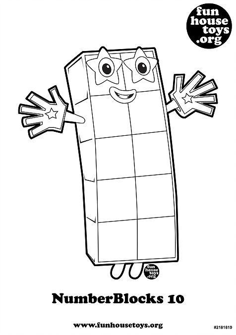 100 Tall Numberblocks Coloring Pages 100