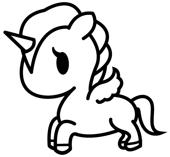 Adorable Super Cute Cute Baby Unicorn Coloring Pages