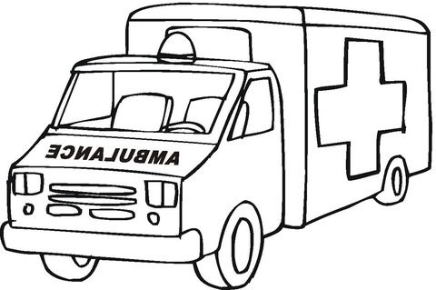 Ambulance Coloring Pages For Preschoolers