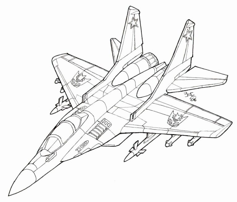 Army Fighter Jet Coloring Pages