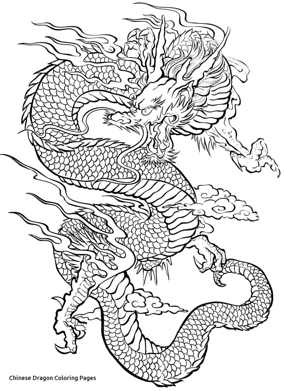 Advanced Chinese Dragon Coloring Pages