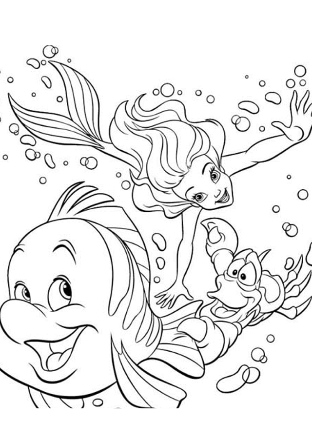 Ariel Coloring Pages Pdf