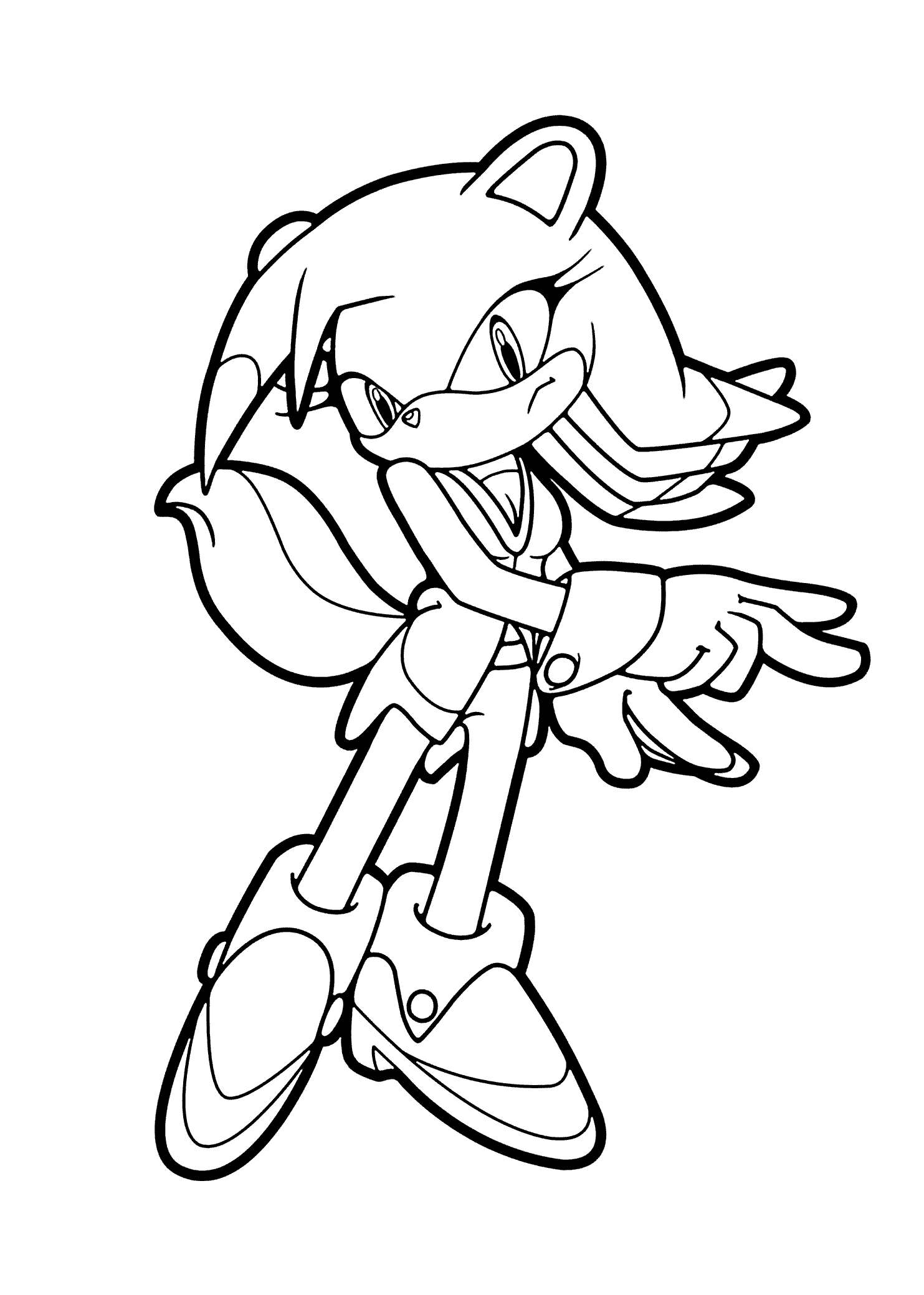 Sonic characters coloring pages for kids, printable free Cartoon