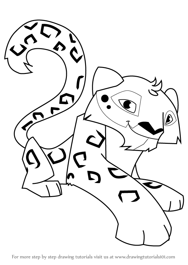 Animal Jam Snow Leopard Coloring Pages