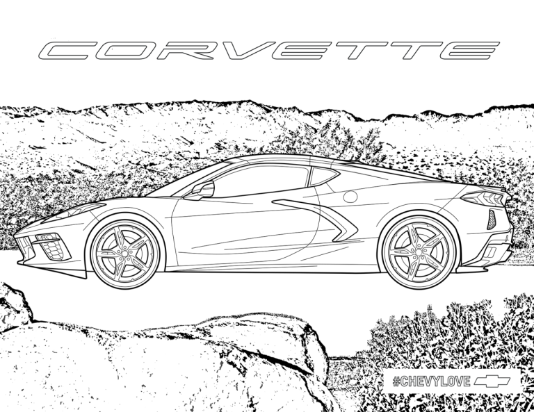 2020 Corvette Coloring Pages