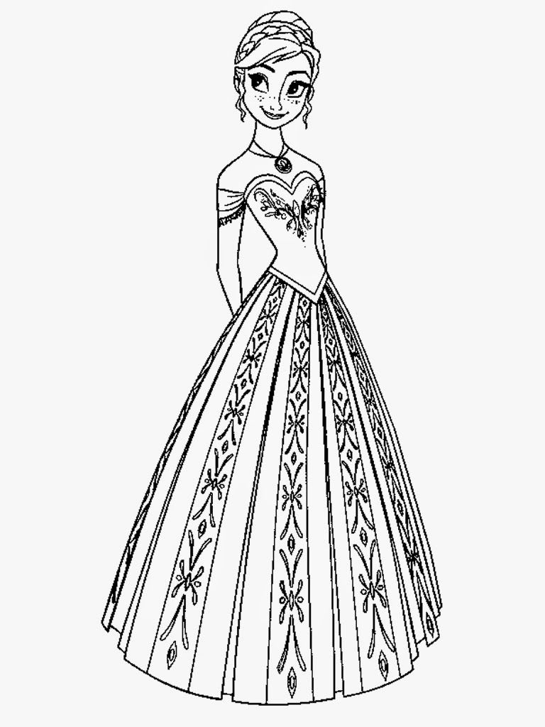 Anna Baby Frozen Coloring Pages