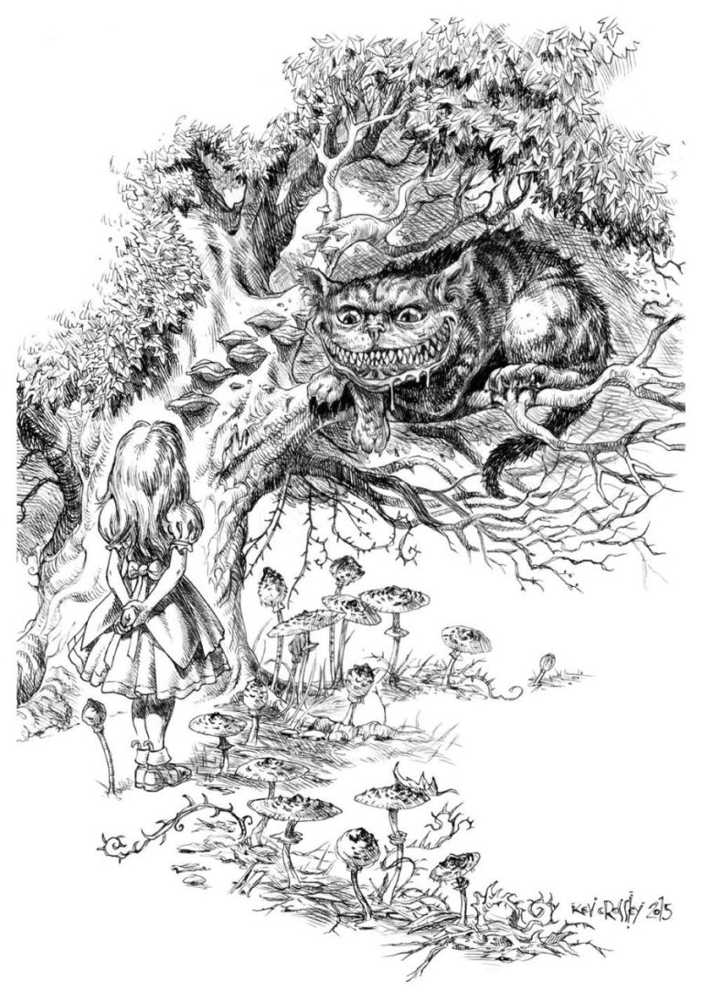 Alice In Wonderland Coloring Pages Creepy