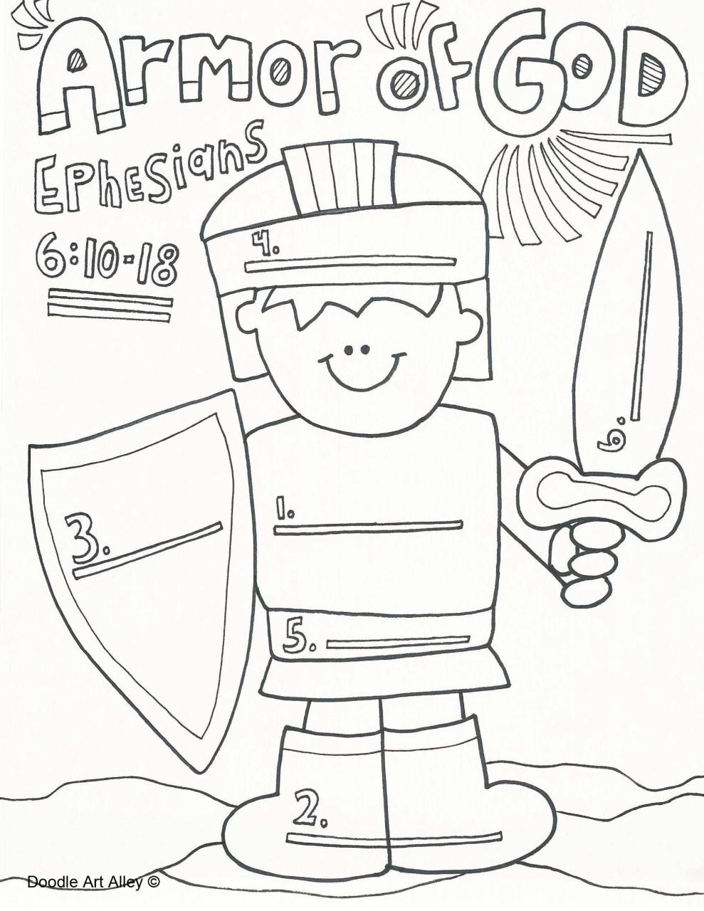 Armor Of God Coloring Pages For Adults