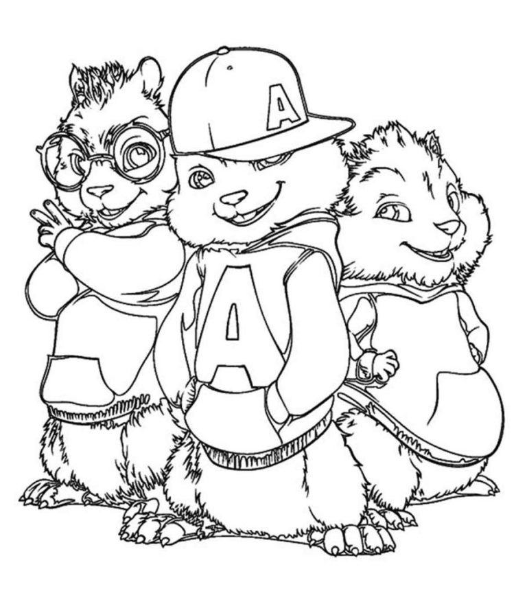 Alvin And The Chipmunks Coloring Pages Pdf