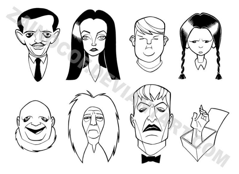 Addams Family Coloring Pictures
