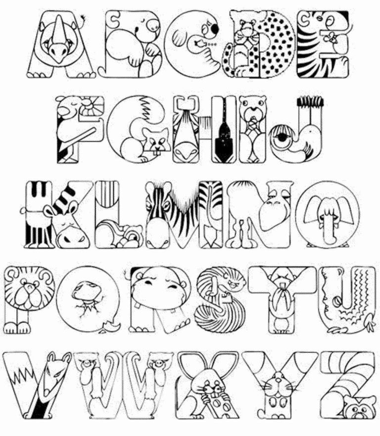 Alphabet Coloring Pages For Preschoolers