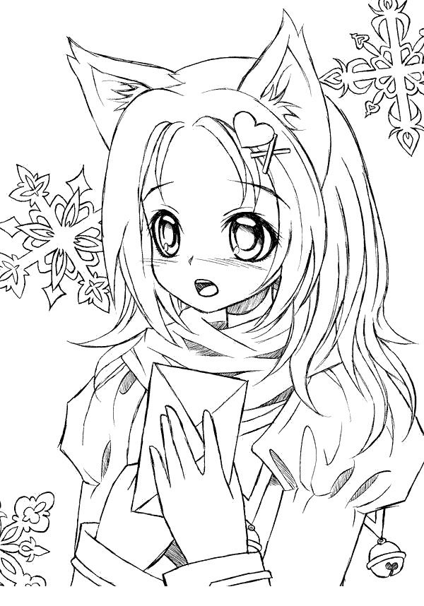 Anime Character Anime Coloring Pages Easy