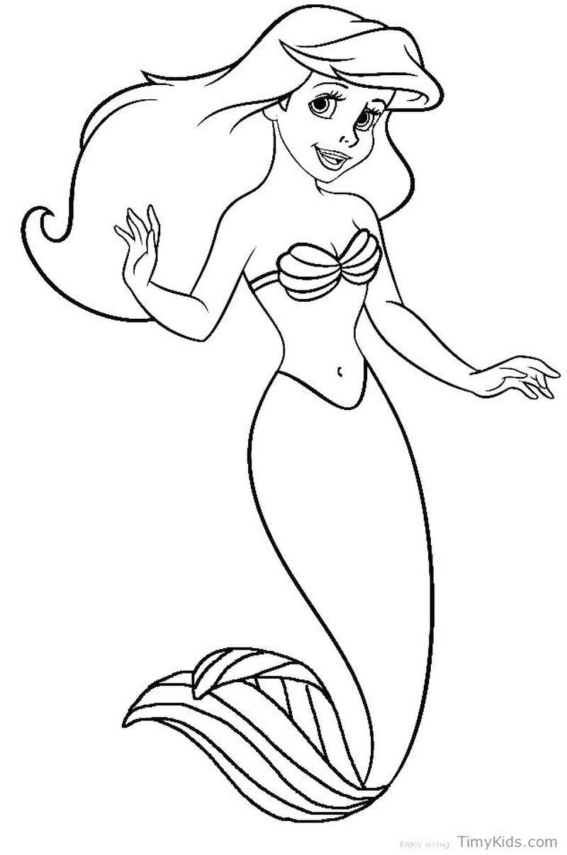 Ariel Coloring Pages Human