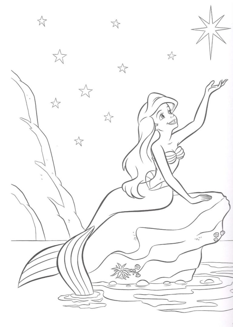 Ariel And Eric Coloring Pages Free