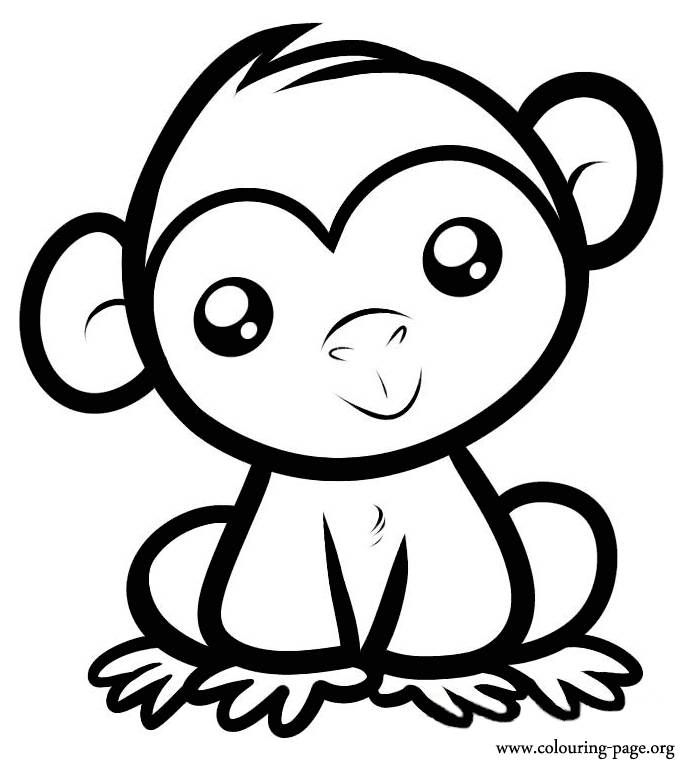 Animal Easy Cute Coloring Pages For Kids