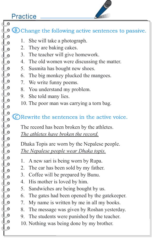 Active And Passive Voice Worksheet Answers