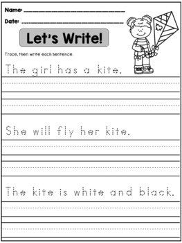 Kindergarten Penmanship Worksheets