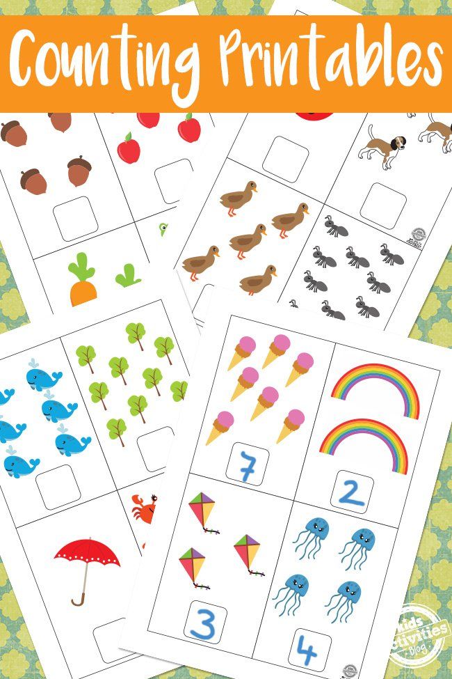 Free Printable Toddler Worksheets Counting