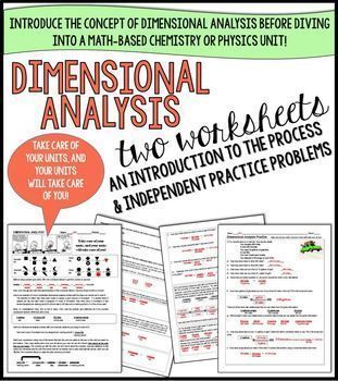 Simple Dimensional Analysis Worksheet