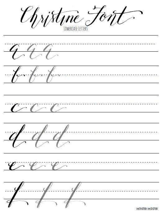 Calligraphy Letters For Beginners Worksheets