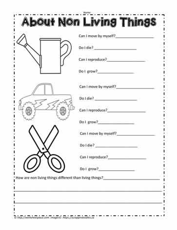 Characteristics Of Living Things Worksheet Pdf Answers