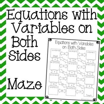 Variables On Both Sides Worksheet Answers