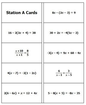 Two Step Equations Integers Worksheet Answer Key With Work