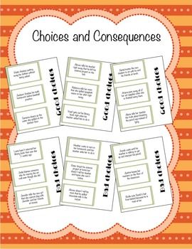 Choices And Consequences Worksheets