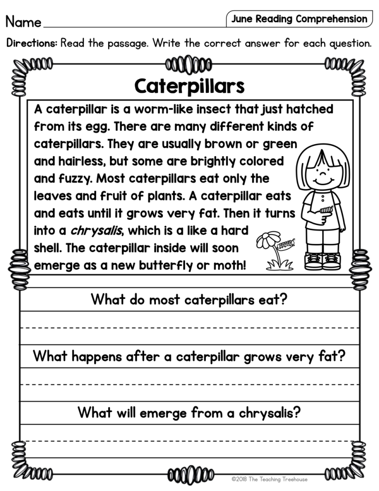 Reading Comprehension Worksheets Grade 1 Pdf