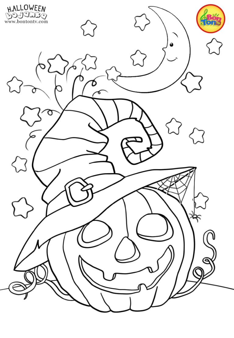 Children's Full Size Printable Halloween Coloring Pages