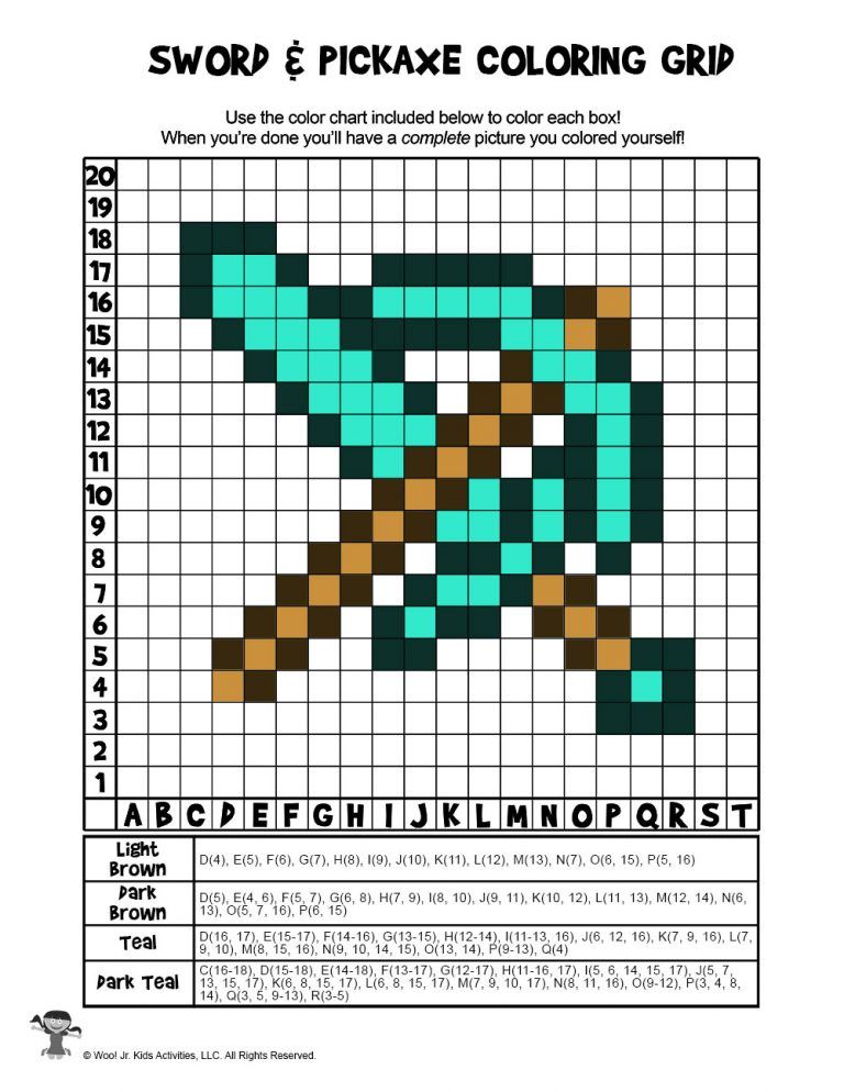 Enchanted Minecraft Coloring Pages Sword