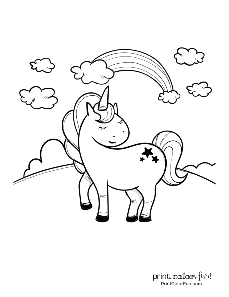 Magical Unicorn Free Printable Coloring Sheet Unicorn Coloring Pages