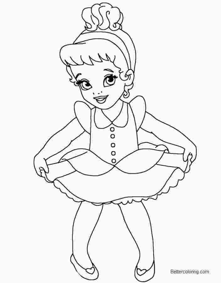 Princess Cute Baby Character Disney Coloring Pages For Kids