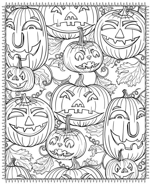 Printable Spooky Halloween Printable Halloween Coloring Pages For Adults