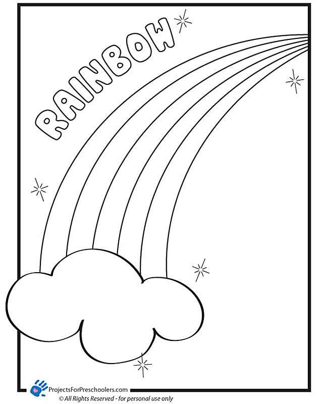 Printable Rainbow For Coloring