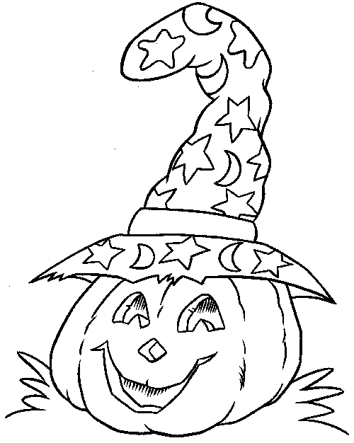 Children's Simple Halloween Coloring Pages
