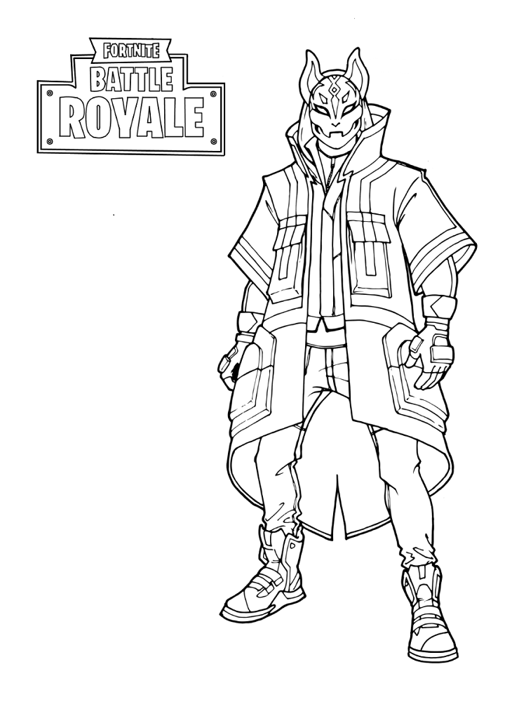 Fortnite Coloring Pages Printable Drift