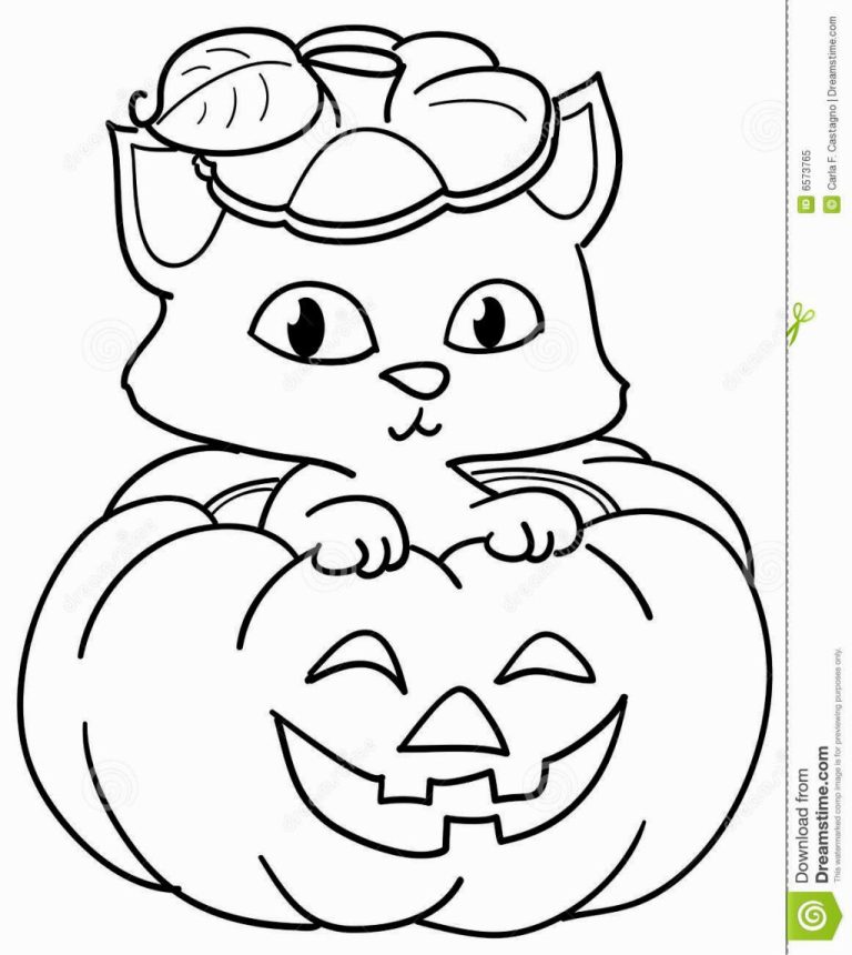 Halloween Coloring Pages Easy Pumpkin