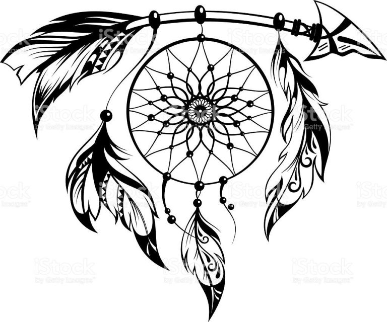 Heart Shaped Heart Dream Catcher Coloring Pages