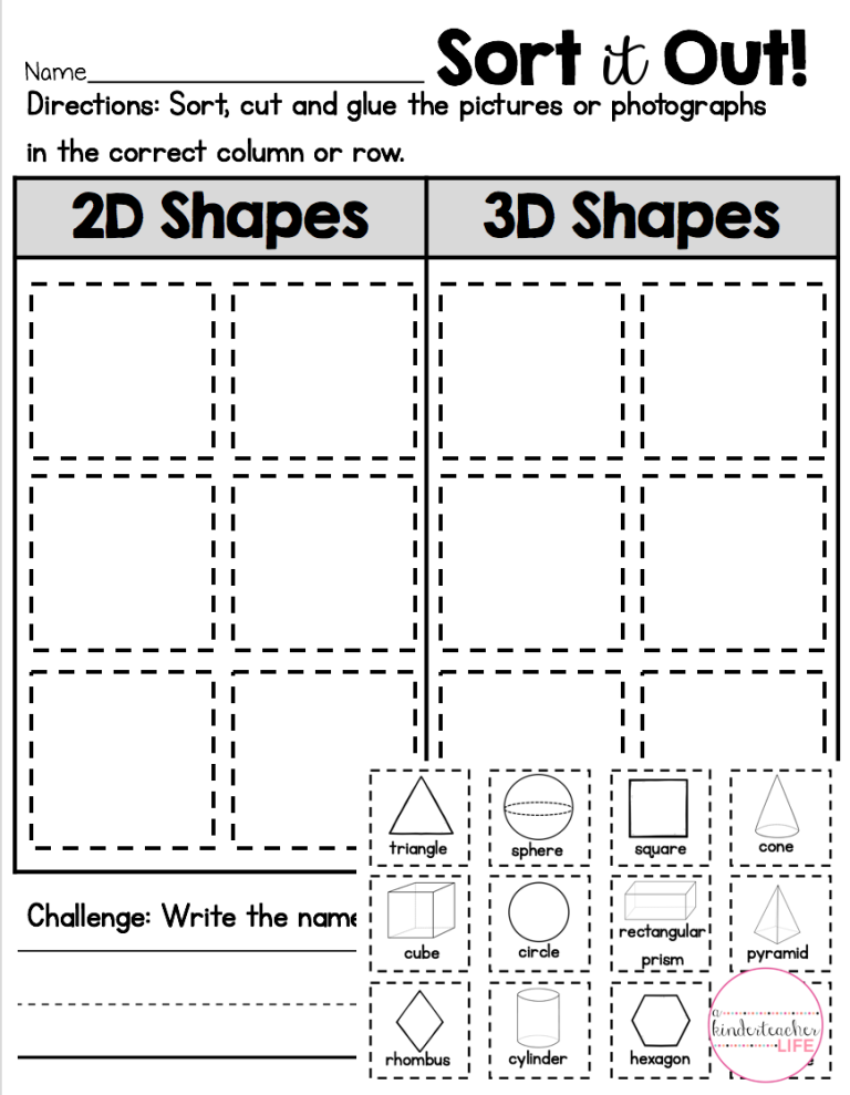 2d Shapes Worksheet For Year 1