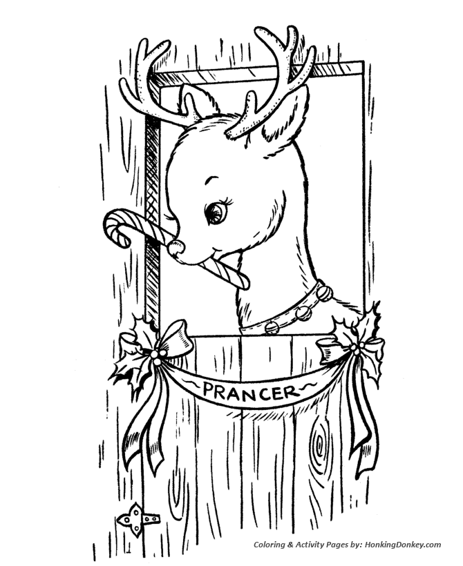 Reindeer Detailed Christmas Coloring Pages