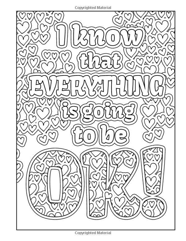 Pages Printable Coloring Quote Mindfulness Coloring Pages For Adults