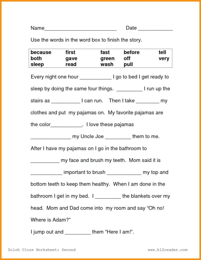 2nd Grade Reading Comprehension Worksheets Free Printable