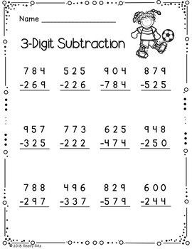 2nd Grade Math Worksheets Adding And Subtracting