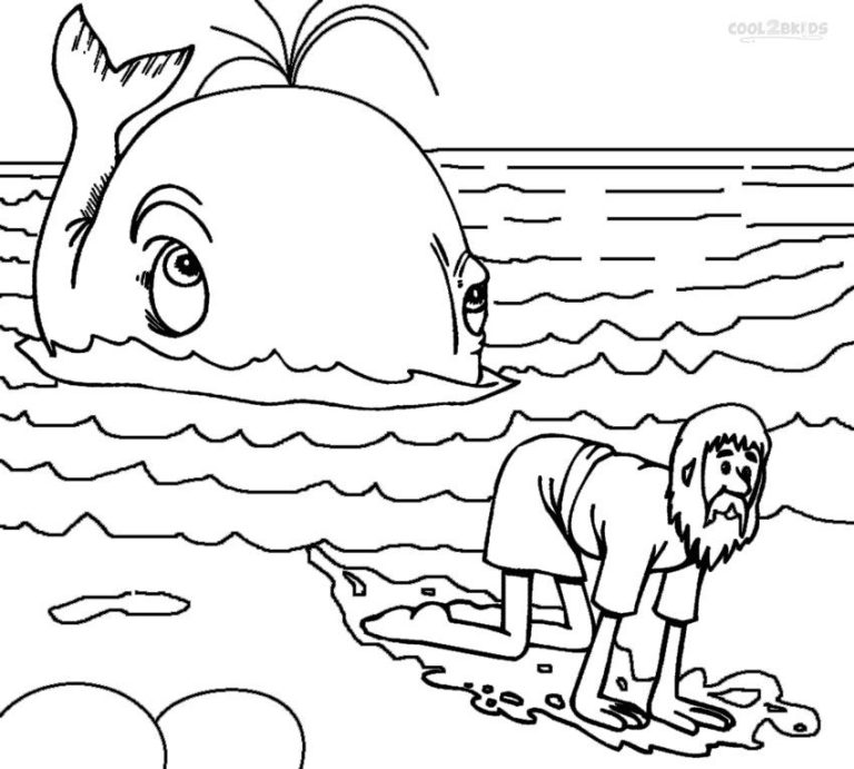 Colouring Sheet Preschool Jonah And The Whale Coloring Page