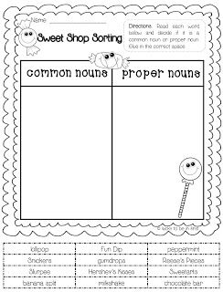1st Grade Proper Noun Worksheets