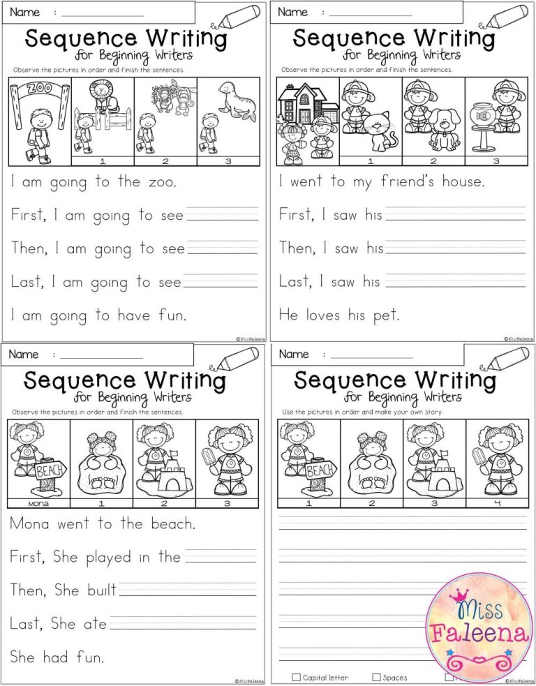 1st Grade Writing Skills Worksheet
