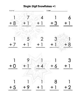1st Grade Single Digit Math Worksheets