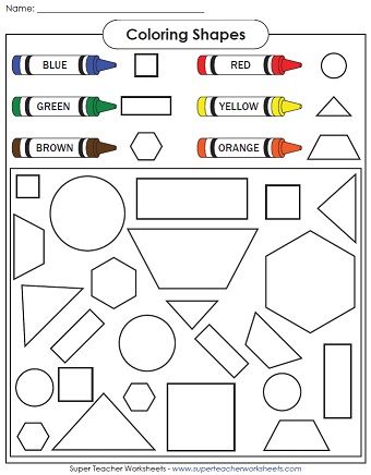 Coloring Activities For Kids Shapes